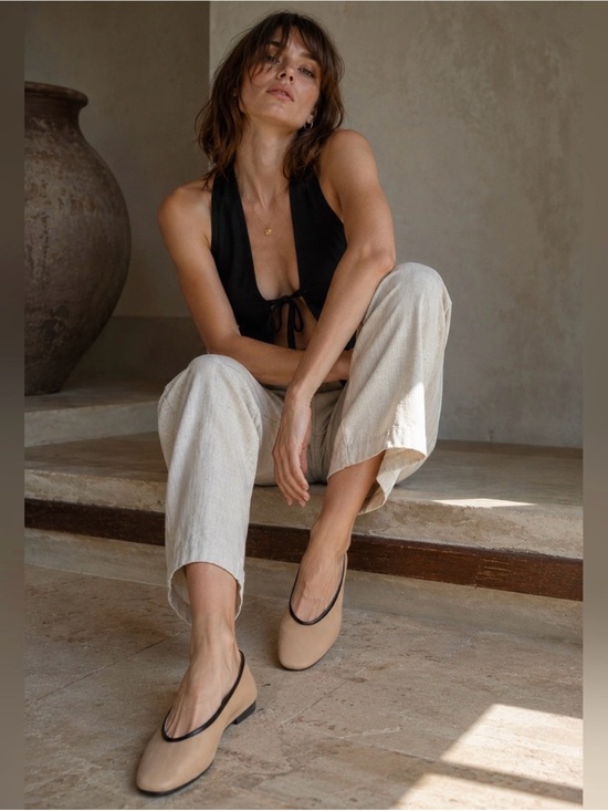 Shoes - NIB Nude Mesh Ballet Flats Minimalist Balletcore Euro Summer Size 9
